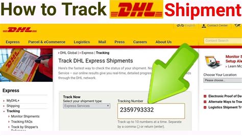 dhl international shipping near me tracking